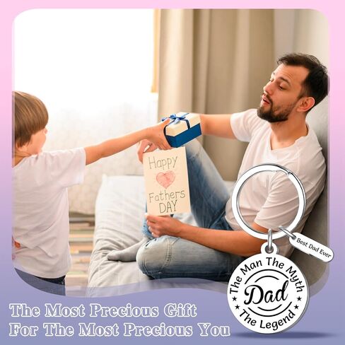 Best Dad Ever Gifts for Father Birthday Father's Day Gifts for Dad From Daughter Son Papa Gift Keychain for Dads in Saudi Arabia