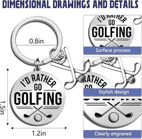 Golf Gifts for Men Golf Keychain Cool Gifts Ideas for Golfer Best Birthday Fathers Day Gift for Dad Husband Uncle Brother Funny Golfing Gifts for Golfers in Saudi Arabia