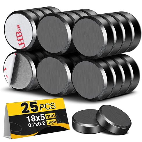 Magnets for Crafts with Adhesive Backing, TRYMAG Small Ceramic Crafts Magnets Round Disc Magnets, Tiny Flat Circle Ferrite Industrial Magnets for Crafts, Science, Hobbies, Project - 0.7Inch, 20PCS in Kuwait