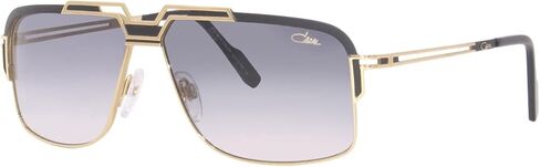 Cazal Legends Cazal 9103 001 Sunglasses Black/Gold/Grey Gradient Rectangle Shape 61mm Lens-61 Bridge-12 B-43 ED-65 Temple-140 in Saudi Arabia