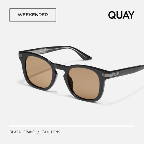 QUAY WEEKENDER Rounded Square Sunglasses for Men for Women + BUNDLE with ACCESSORY EYEWEAR KIT in Saudi Arabia