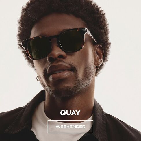 QUAY WEEKENDER Rounded Square Sunglasses for Men for Women + BUNDLE with ACCESSORY EYEWEAR KIT in Saudi Arabia