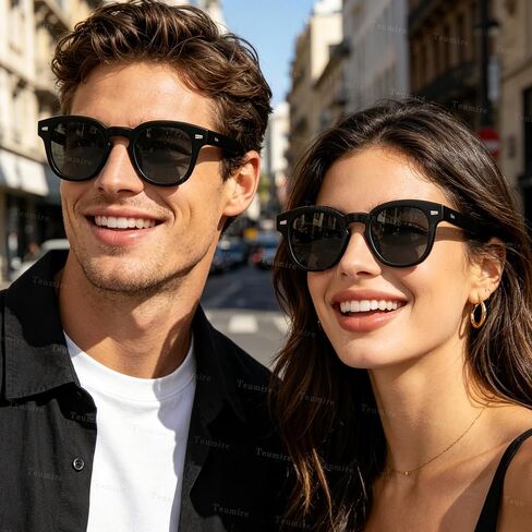 Johnny Depp Round Sunglasses for Men Women Small Circle Thick Frame Sun Glasses Vintage Black Shades UV 400 in Kuwait