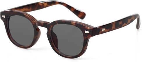 Johnny Depp Round Sunglasses for Men Women Small Circle Thick Frame Sun Glasses Vintage Black Shades UV 400 in Kuwait