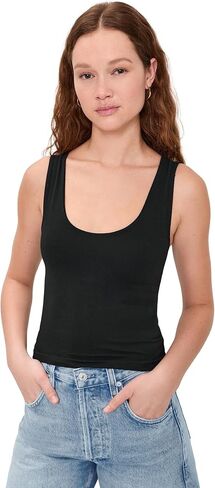 Free People Women's Clean Lines Muscle Camisole, Black, XS-S in Saudi Arabia