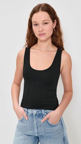 Free People Women's Clean Lines Muscle Camisole, Black, XS-S in Saudi Arabia