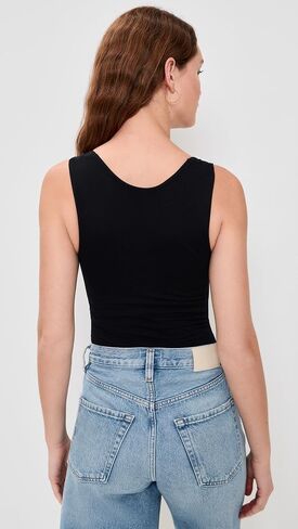 Free People Women's Clean Lines Muscle Camisole, Black, XS-S in Saudi Arabia
