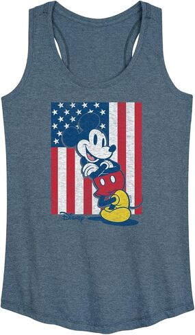 Disney Americana - Mickey Vertical American Flag - قميص بدون أكمام للسيدات بظهر ريسر in Kuwait