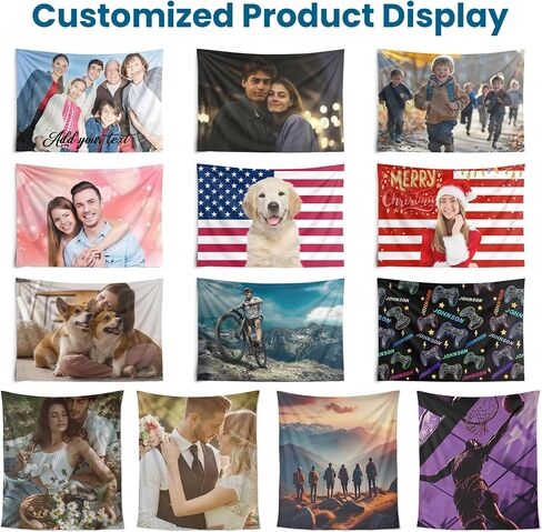 Esmtuaij Custom Tapestry - Personalized Wall Hanging with Your Photo/Design Bedroom Decor, Festival Banner 40x30 inches in Kuwait