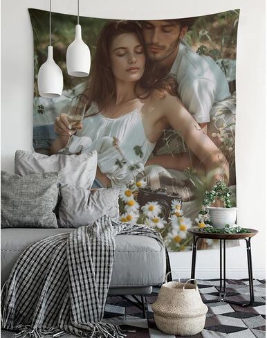 Esmtuaij Custom Tapestry - Personalized Wall Hanging with Your Photo/Design Bedroom Decor, Festival Banner 40x30 inches in Kuwait