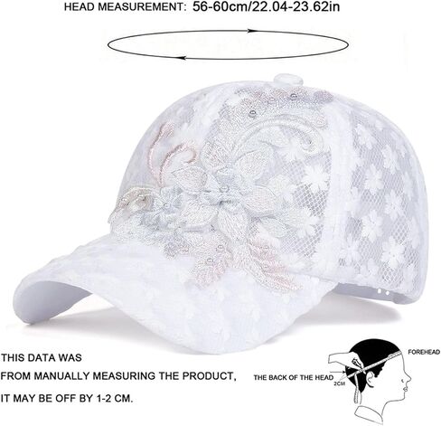 Flower Embroidery Mesh Women Baseball Cap Gorgeous Lace Hats for Women, Womens Lace Flowers Cool Vent Quick Dry Baseball Cap in Saudi Arabia