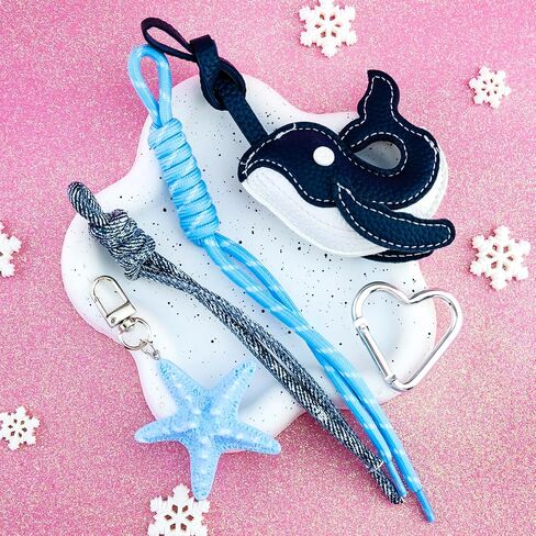 Leather Whale Shark Keychain Gifts for Women Girls Purse Bag Charms for Handbags Cute Blue Rope Keychain Backpack Handbag Accessories in Saudi Arabia