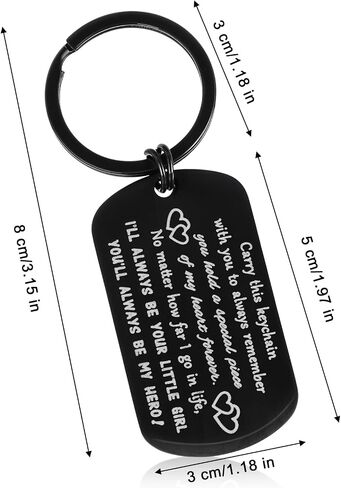 Tyqour Drive Safe Dad Keychain هدايا للأب عيد الميلاد هدايا عيد ميلاد من ابنة الأب عيد ميلاد الأب هدايا عيد الشكر in Kuwait