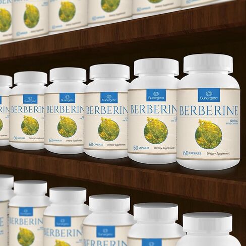 Premium Berberine Supplement - 1200mg of Berberine Per Serving - Berberine HCL Supplement Non-GMO - Immune Support- 60 Berberine Capsules in Kuwait
