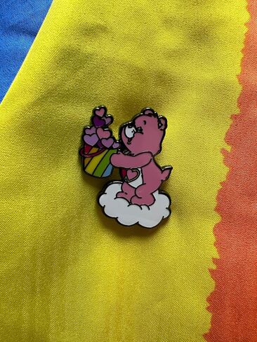 What's Your Passion Jewelry Care Bears Love-A-Lot Bear Pride Pin, Officially Licensed in Saudi Arabia