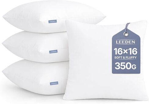 Leeden 12x20 Pillow Inserts Pack of 2, Fluffy Lumbar Throw Pillow Inserts, Soft Rectangle Decorative Throw Pillows for Couch, Sofa, Bed, and Home Decor White Pillows in Saudi Arabia