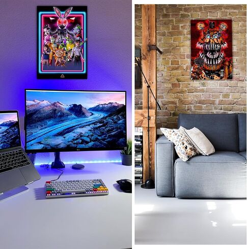 Pounchi Horror Game Posters (8 Pcs with Glue Dots) 11.2" x 16.5" Cartoon HD Printing Poster Unframed Version for Room Bedroom Club Wall Art Decor for Teens in Kuwait