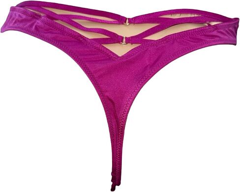 Victoria's Secret Crisscross Strappy Back High Leg Thong Panty Outrageous Pink/Fuchsia Women’s New in Kuwait