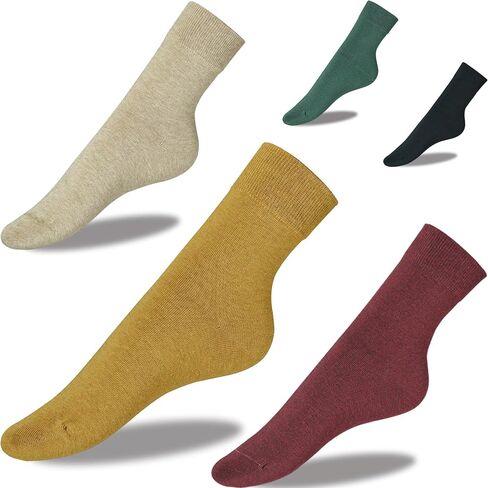 ASLU Women's Cotton Ankle & Crew Socks,Curated Mix of Solid & Patterned Socks,Soft, Breathable for Everyday Comfort in Saudi Arabia