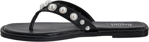 Corkys Footwear Hey Girl Women's Jump In Sandal – A Trendy Square Toe Thong Sandal with Pearl-Adorned Straps, Lightly Padded Insole, and Chic Comfortable Design in Kuwait