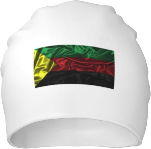 Silk Style Mnla Flag Beanie Hat for Women Men Warm Skull Caps Slouchy Knit Beanie Hat Black in Saudi Arabia