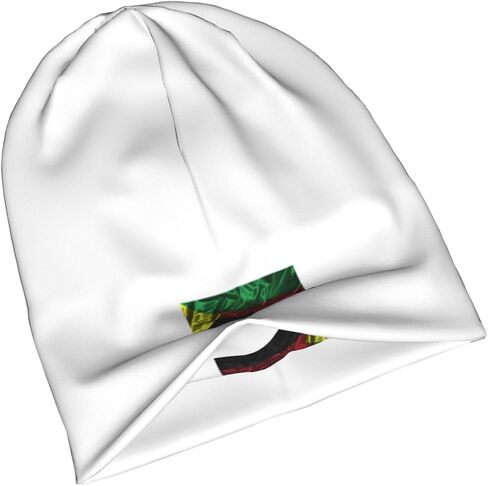 Silk Style Mnla Flag Beanie Hat for Women Men Warm Skull Caps Slouchy Knit Beanie Hat Black in Saudi Arabia