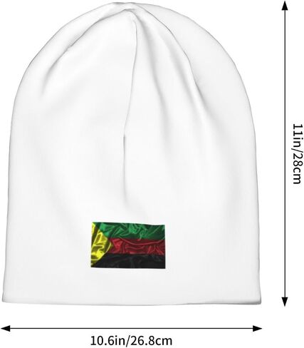 Silk Style Mnla Flag Beanie Hat for Women Men Warm Skull Caps Slouchy Knit Beanie Hat Black in Saudi Arabia