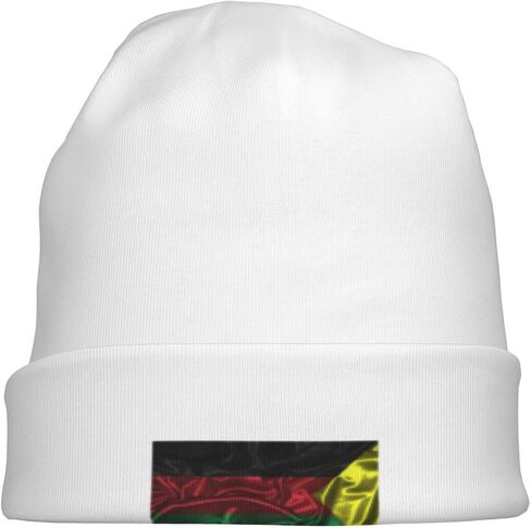Silk Style Mnla Flag Beanie Hat for Women Men Warm Skull Caps Slouchy Knit Beanie Hat Black in Saudi Arabia