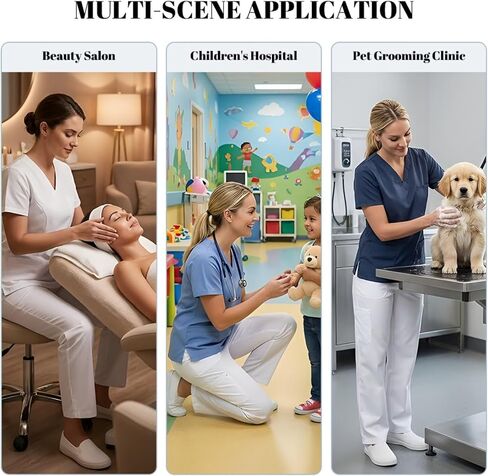 Print Scrubs for Women Set - V-Neck Top and Pants with Pockets Nurse Uniform Fun and Comfortable Workwear in Saudi Arabia