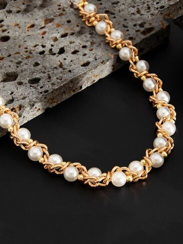 QWALIT Gold Pants Chain for Men Pocket Chain for Pants Dainty Trendy Pearl Jean Chains for Women Braid Skirt Biker Jean Chains Western Street Punk Hip Jewelry Party K-pop Music Festival Accessories in Saudi Arabia