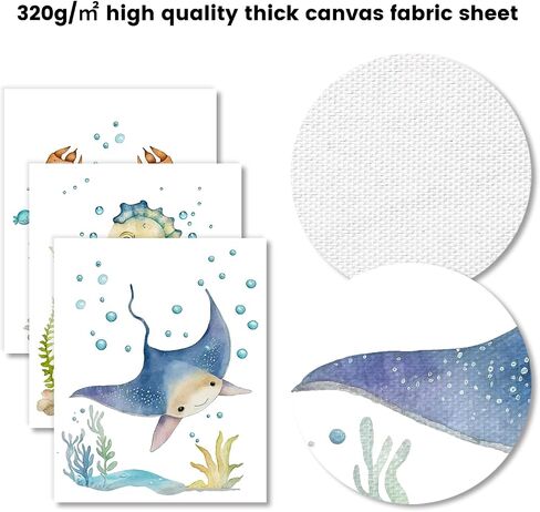 Dazzlewall 6Pcs Ocean Themed Nursery Wall Decor Watercolor Sea Animal Canvas Wall Art for Kids Boys Girls Nursery Bathroom Bedroom 8x10in Unframed in Saudi Arabia