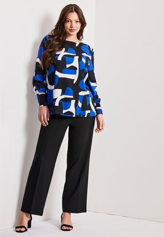 Avenue Women's Plus Size Geo Printed Tunic in Kuwait