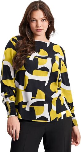 Avenue Women's Plus Size Geo Printed Tunic in Kuwait