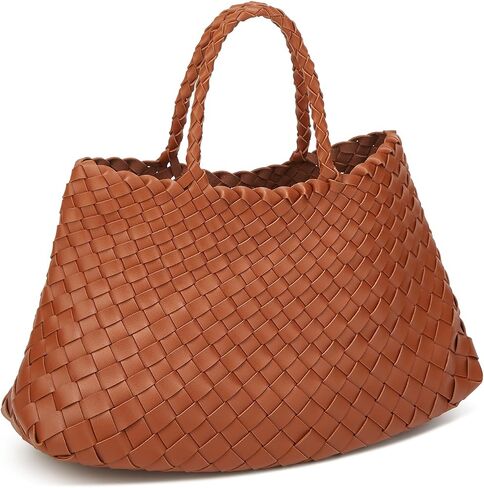Woven Tote Bag for Women with Purse, Fashion Shoulder Hobo Underarm Bags, Large Woven Handmade Work Commuter Day Bags in Saudi Arabia