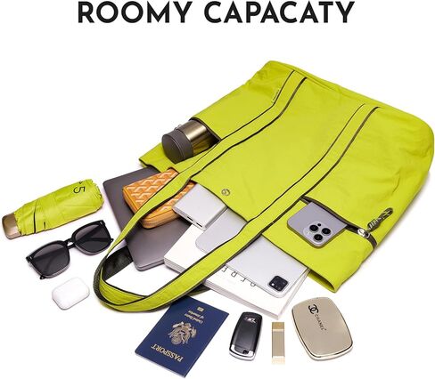 Large Canvas Tote Bag for Women with Zipper, Lightweight Heavy Duty Work Tote Bags for Travel, Work, School, Nurse in Saudi Arabia