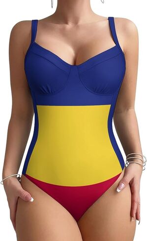 Adugen Origei Women's Bikini Sealand,Principality of Flag Vacation One-Piece Beach Swimsuit Bathing Suit in Saudi Arabia