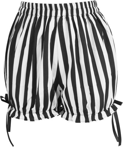 Daisy corsets Women's Daisy Corsets Womens 2 Pc Burlesque White/Black Striped Steel Boned Corset & Bloomers - Plus Size in Saudi Arabia