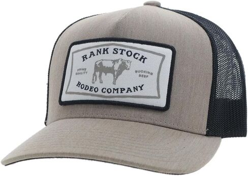 HOOEY Rank Stock Trucker Patch Hat - Adjustable Snapback, Breathable Mesh Baseball Cap in Kuwait