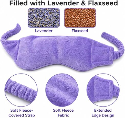 Weighted Lavender Eye Mask for Sleeping, Yoga, Dry Eyes, Headache, Migraine Relief - Great Relaxation Gifts for Mom, Dad, Women, Men - Aromatherapy Lavender Eye Pillow Gift in Kuwait