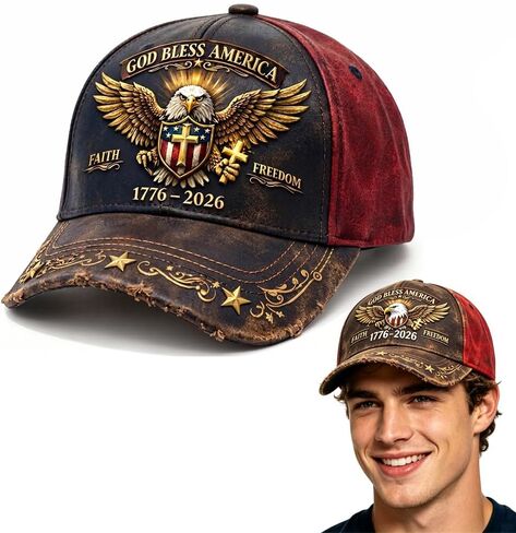 250th Anniversary USA Hat - Adjustable United States 250th Anniversary Hat Retro Embroidered Baseball Cap in Saudi Arabia