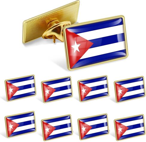 Cuba Flag Pins10/20/50/100Pack OfficialPatriotic Cuban Flag Bulk - Metal Souvenir Hat Men Women Patriotic Travel Badge Brooch in Kuwait