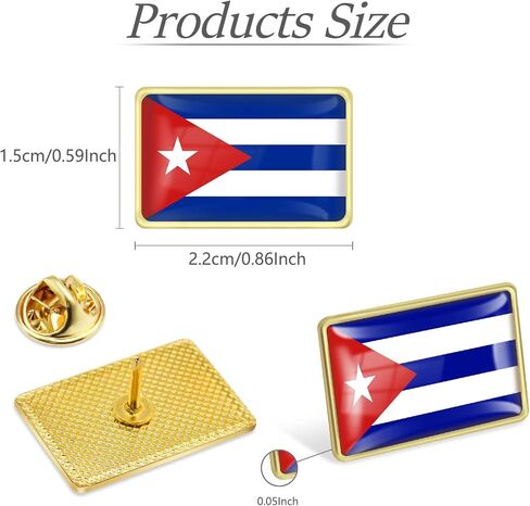 Cuba Flag Pins10/20/50/100Pack OfficialPatriotic Cuban Flag Bulk - Metal Souvenir Hat Men Women Patriotic Travel Badge Brooch in Kuwait