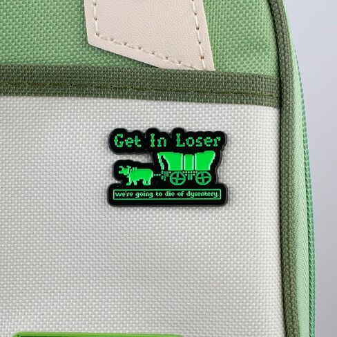Get In Loser You Have Died Of Dysentery Retro 80s Gaming Green Pixel 8-Bit Enamel Pin For 80s Nostalgia, Funny Nostalgic Gamer Pin Brooch, Sarcastic Dark Humor Meme Culture Brooch Badge For Retro Game Lover, Vintage Gaming Meme Lapel Badges, Pixel Nostalg in Saudi Arabia