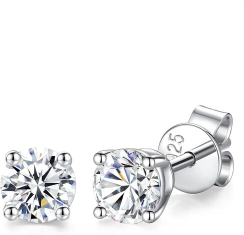 Moissanite Stud Earrings GRA-Certified Lab Created Diamond 18K Gold Plated 925 Sterling Silver Earring Jewelry Gifts for Women Men in Saudi Arabia