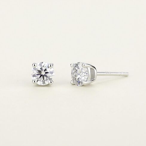 Moissanite Stud Earrings GRA-Certified Lab Created Diamond 18K Gold Plated 925 Sterling Silver Earring Jewelry Gifts for Women Men in Saudi Arabia