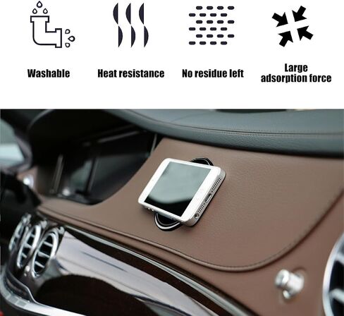 Car Dashboard Non Slip Mat, 5PCS Anti Slide Vehicle Dash Pad for Radar Detector Cell Phone, Multifunctional Auto Interior Gripping Mat Accessories, Universal for Truck (5.43 x 3.07 inches) in Kuwait