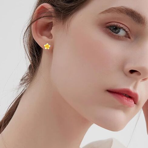 Plumeria Stud Earrings 925 Sterling Silver Tropical Hawaiian earrings Plumeria Flower Jewelry Gifts for Women in Saudi Arabia