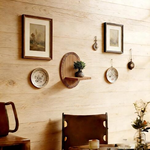 Candle Wall Sconces Set of 2 Rustic Candle Holders Wooden Vintage Wall Sconces Farmhouse Wall Decor for Fireplace, Living Room, Bedroom in Saudi Arabia