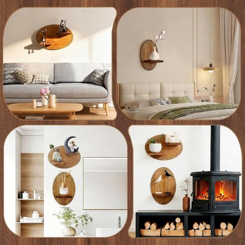 Candle Wall Sconces Set of 2 Rustic Candle Holders Wooden Vintage Wall Sconces Farmhouse Wall Decor for Fireplace, Living Room, Bedroom in Saudi Arabia