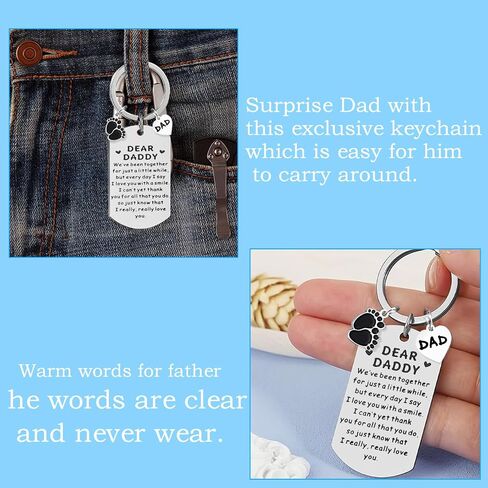 New Dad Gifts First Time Dad Gifts Keychain 1st Fathers Day Gift for New Dads to be Best Father's Day Birthday Christmas Valentines Gift Ideas for Expectant Dads Husband Men Friend in Saudi Arabia